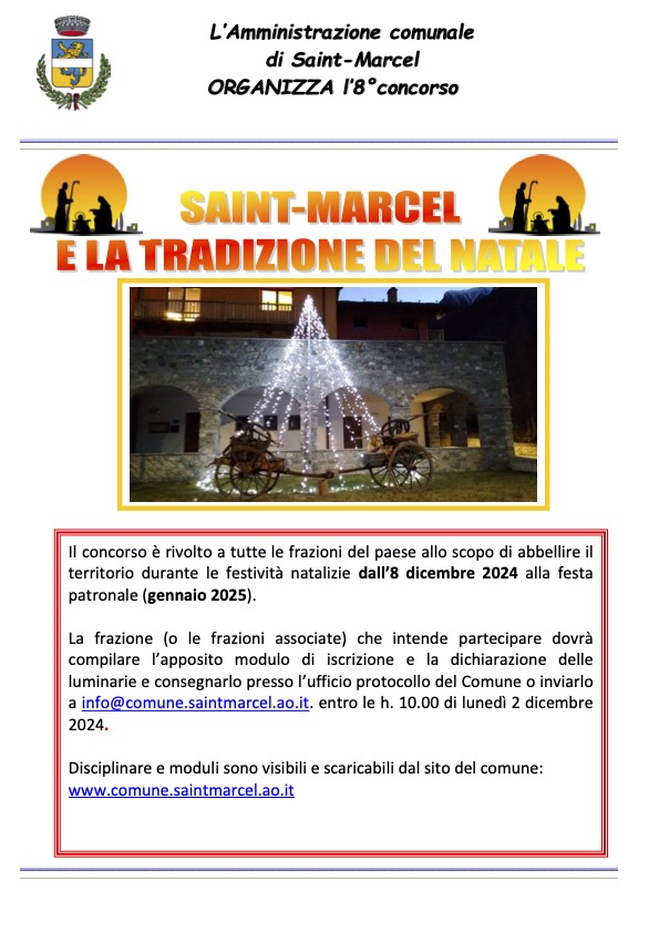 Saint-Marcel celebra il Natale con il concorso per le frazioni