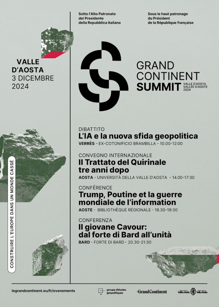 Il Grand Continent porta la geopolitica internazionale in Valle d’Aosta