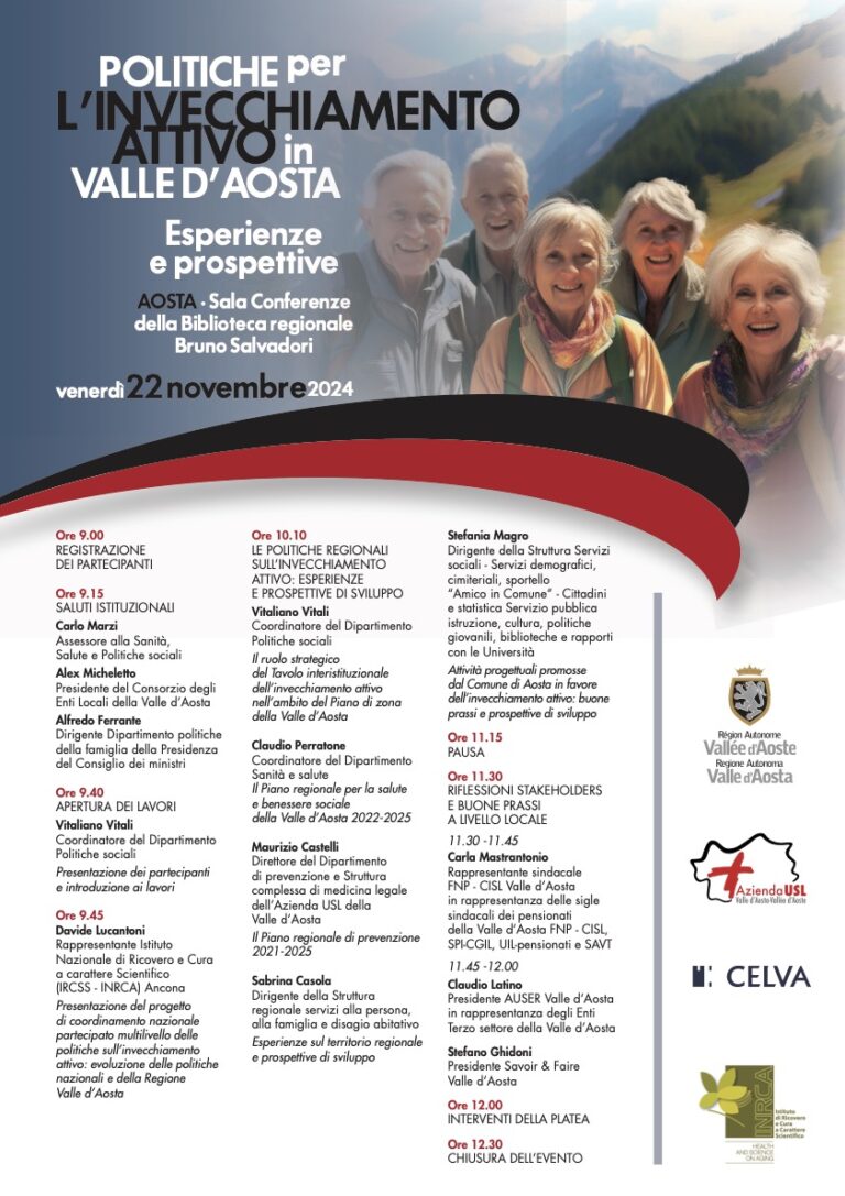 Confronto sulle politiche per l’invecchiamento attivo in Valle d’Aosta