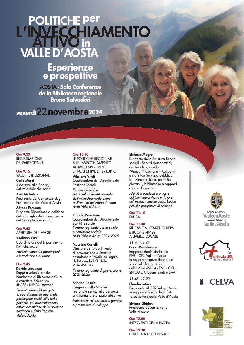 Confronto sulle politiche per l’invecchiamento attivo in Valle d’Aosta