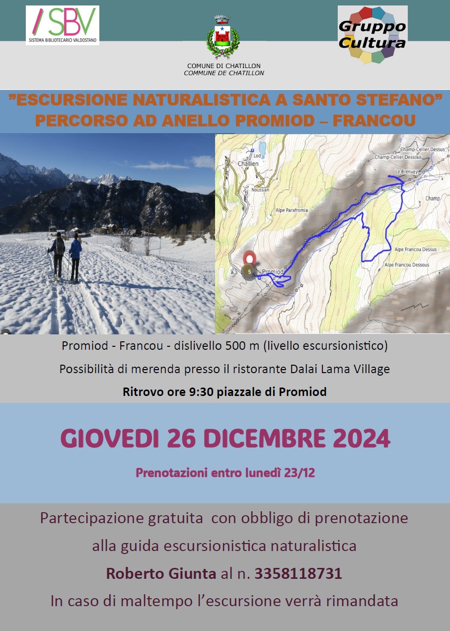 Châtillon: un’escursione naturalistica a Santo Stefano