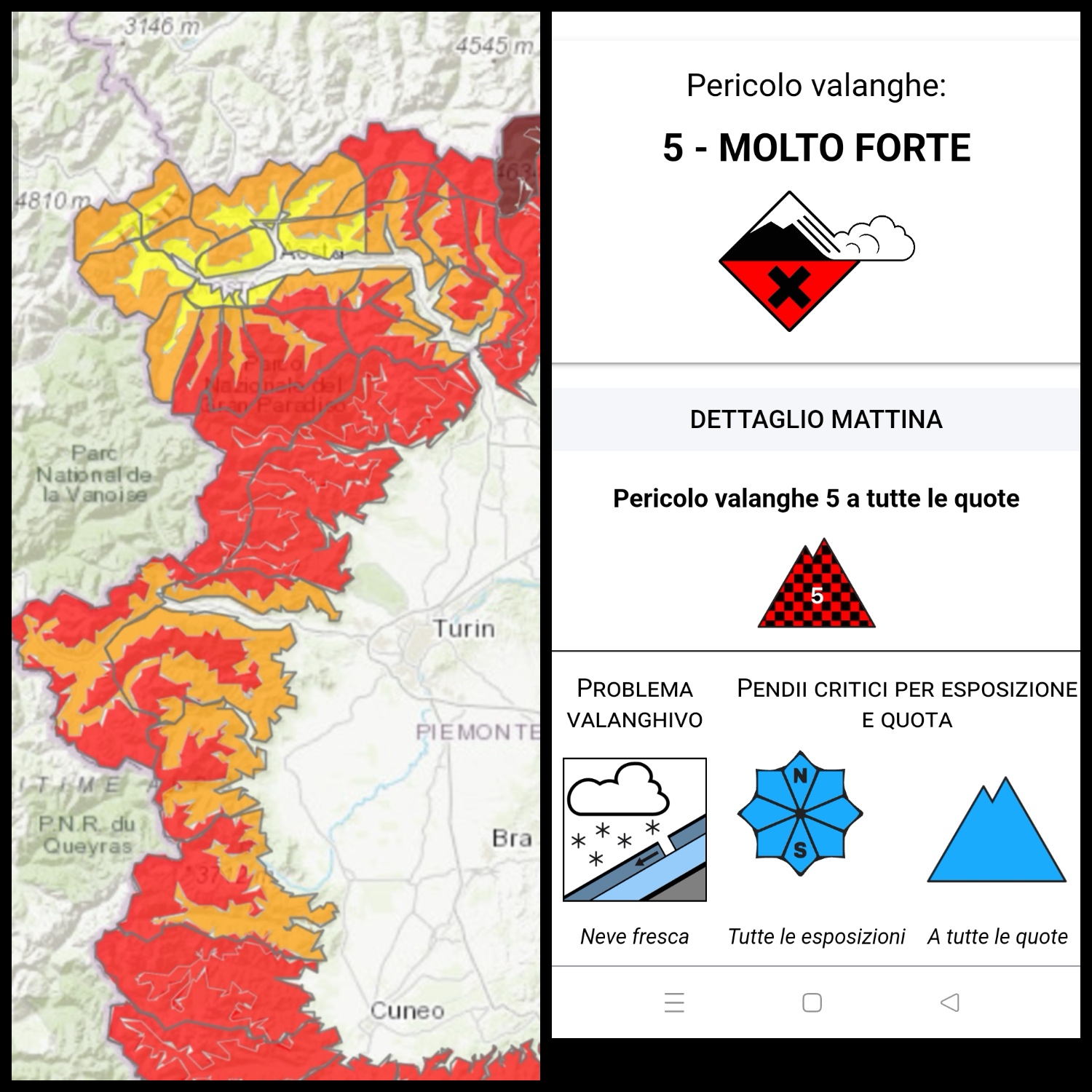 Aineva:  una App per la consultazione dei bollettini valanghe dell’intero arco alpino