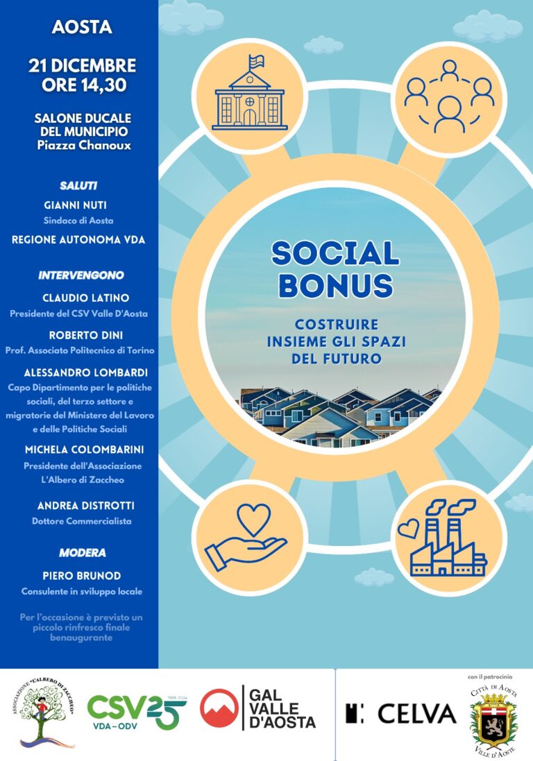 Social bonus: costruire insieme gli spazi del futuro