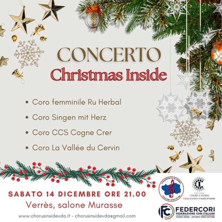 Unione di voci per il Concerto Christmas Inside a Verrès