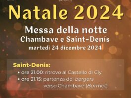 Natale 2024: le celebrazioni tra Chambave e Saint-Denis