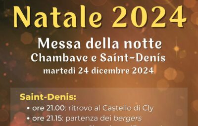 Natale 2024: le celebrazioni tra Chambave e Saint-Denis