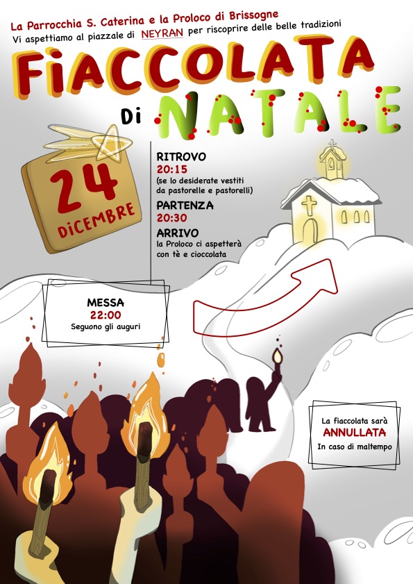 Locandina della fiaccolata di Natale
