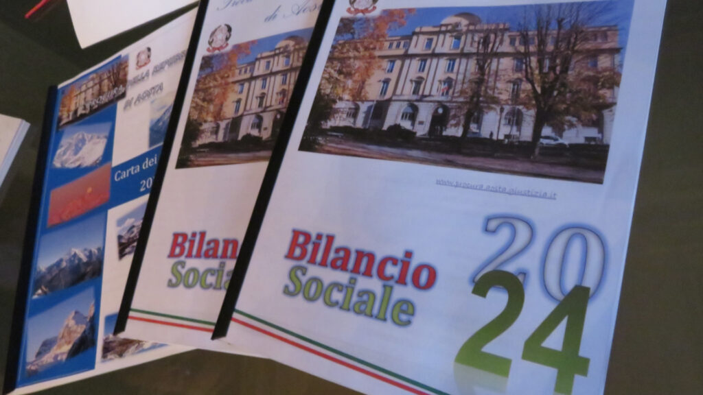 Il Bilancio sociale 2024 della Procura della Repubblica di Aosta
