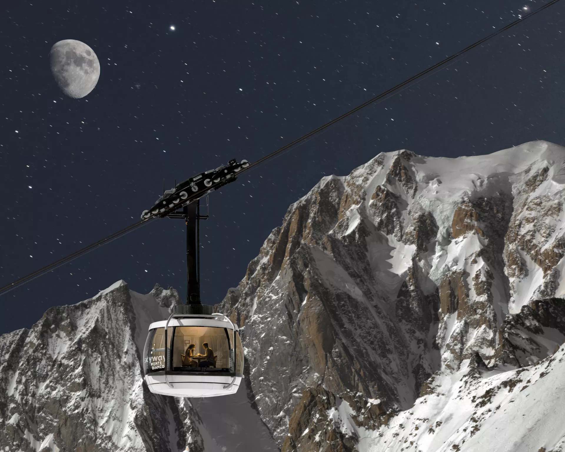Aperitivo di San Valentino sospesi nel cielo di Skyway Monte Bianco