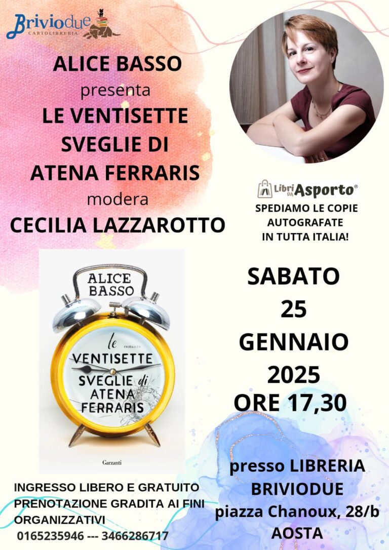 Alice Basso presenta il libro: Le ventisette sveglie di Atena Ferraris