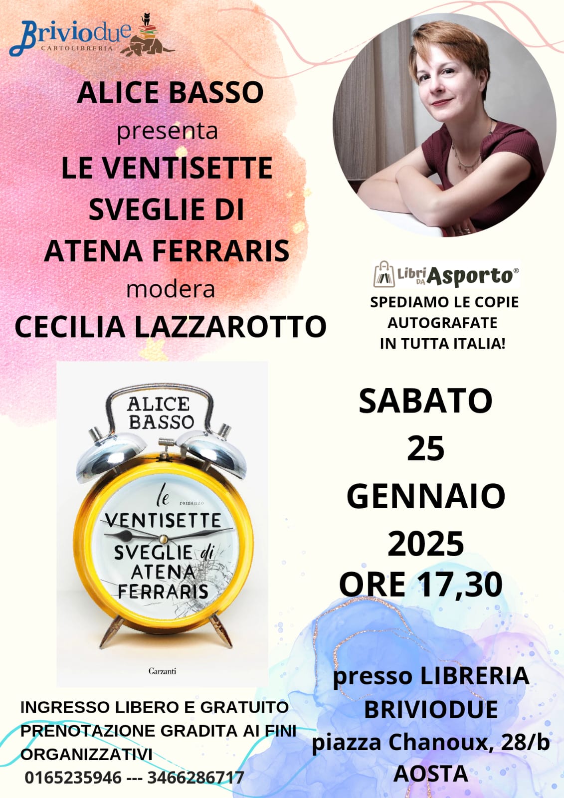 Alice Basso presenta il libro: Le ventisette sveglie di Atena Ferraris