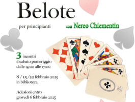 Corso di Belote alla Biblioteca comunale di Sarre