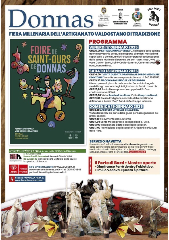 Fiera di Sant’Orso di Donnas 2025