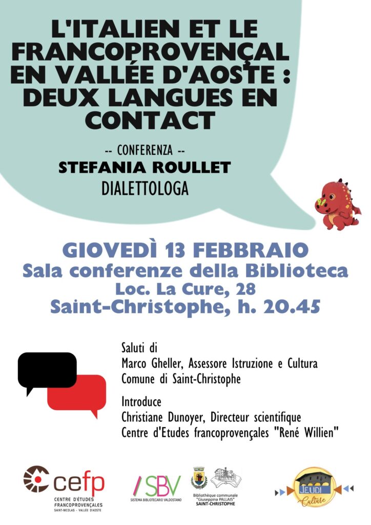Locandina l'italien et le francoprovençal en Vallée d'Aoste