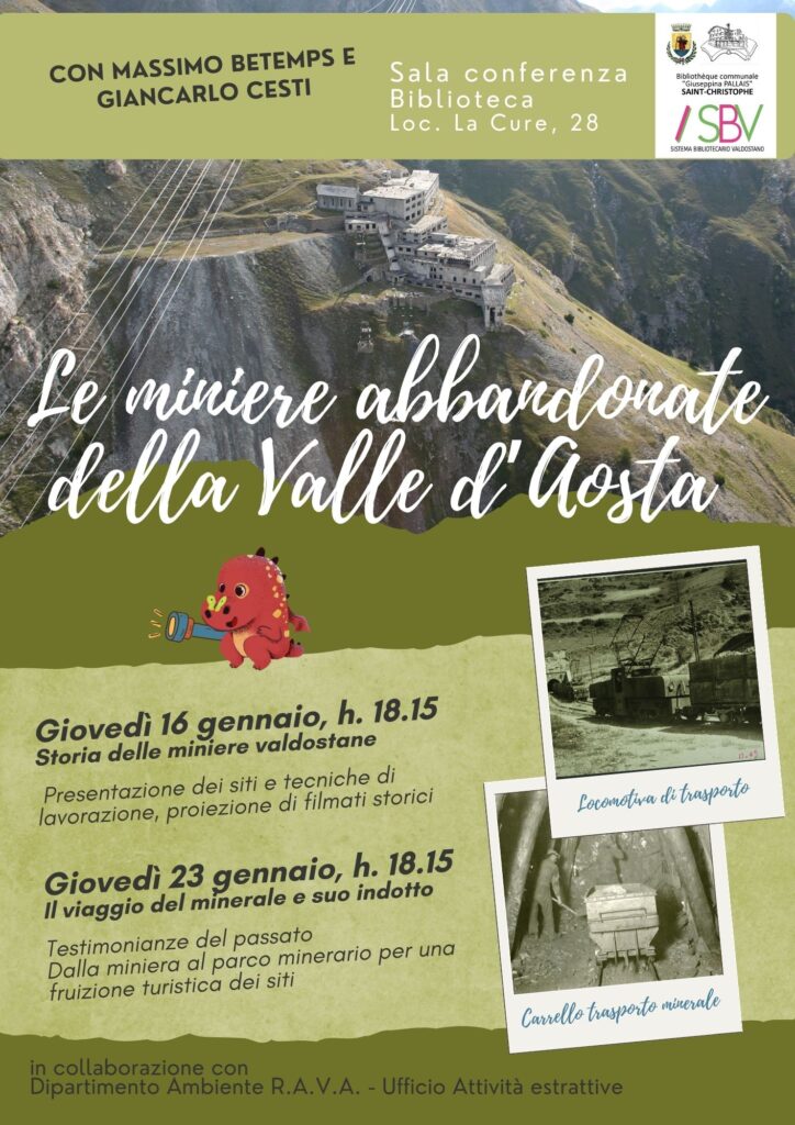 Locandina le miniere abbandonate in VdA
