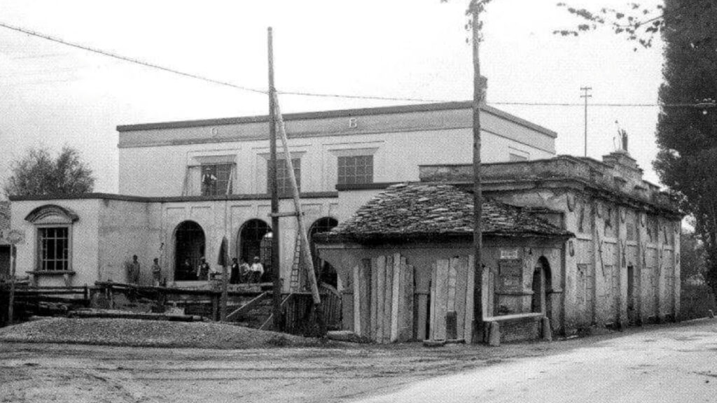 Il cantiere del 1929 della Salle de Gymnastique