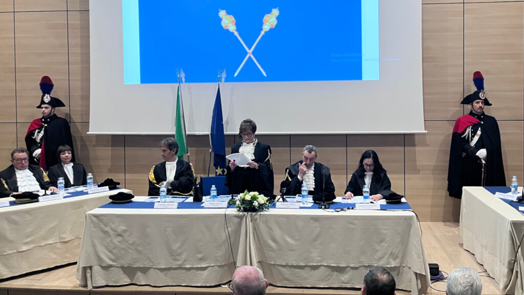 Maria Riolo, presidente della Sezione giurisdizionale per la Valle d'Aosta della Corte dei conti durante il suo discorso