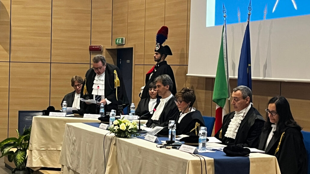 Quirino Lorelli, procuratore regionale della Corte dei conti della Valle d'Aosta durante l'inaugurazione dell'Anno giudiziario 2025