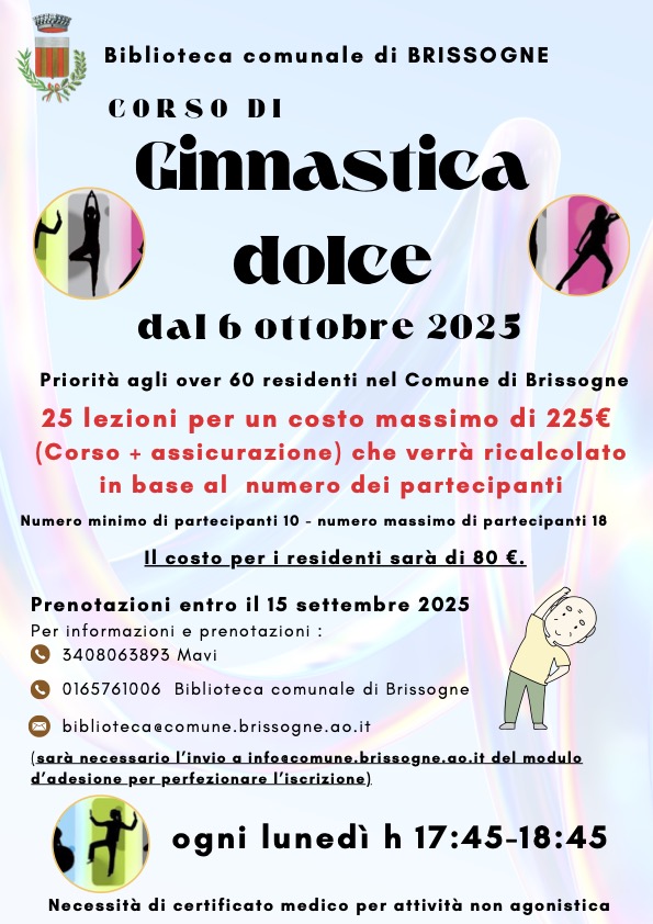 Locandina Ginnastica dolce a Brissogne