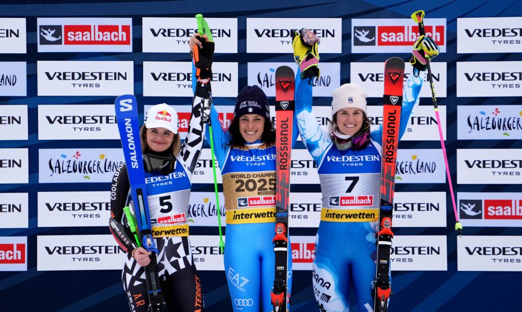 Saalbach premiazione Federica Brignone