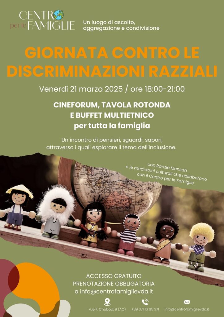 Locandina della giornata contro le discriminazioni