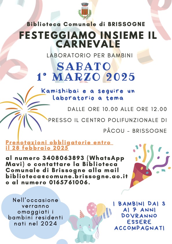 Laboratorio di Carnevale a Brissogne
