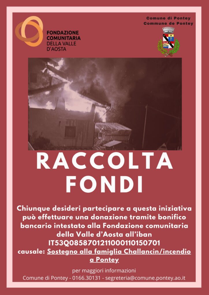 Locandina Raccolta Fondi Pontey