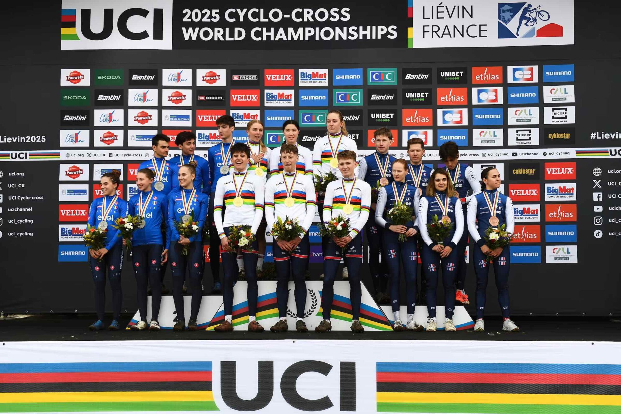 Agostinacchio d’argento nella staffetta mista ai Mondiali di Ciclocross di Liévin