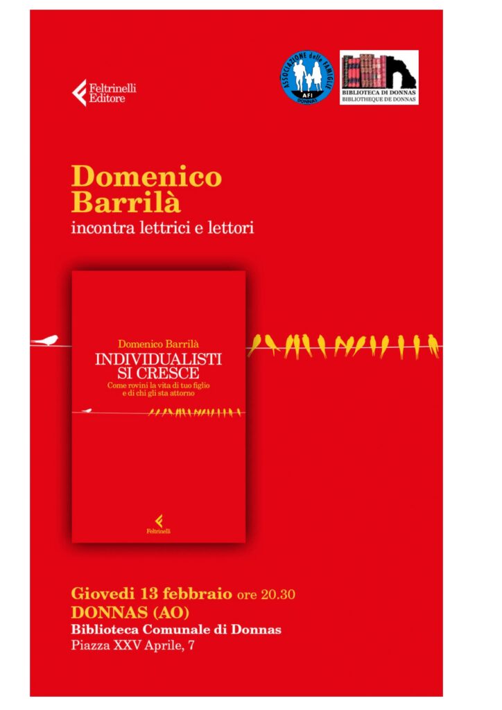 Locandina presentazione del libro di Domenico Barrilà