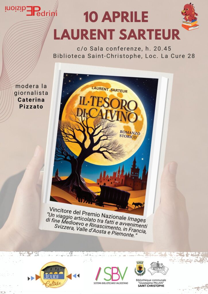 Locandina di presentazione del libro Il tesoro di Calvino