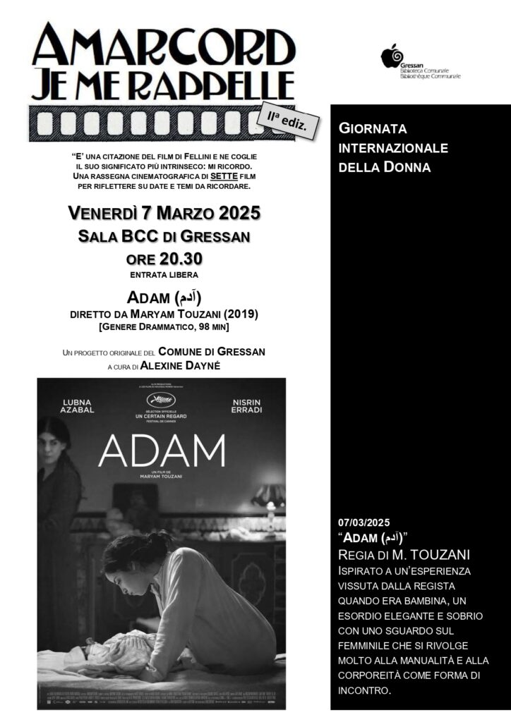 Locandina della proiezione del film ADAM (آدم)