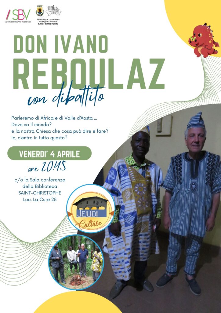 Locandina incontro con Ivano Reboulaz
