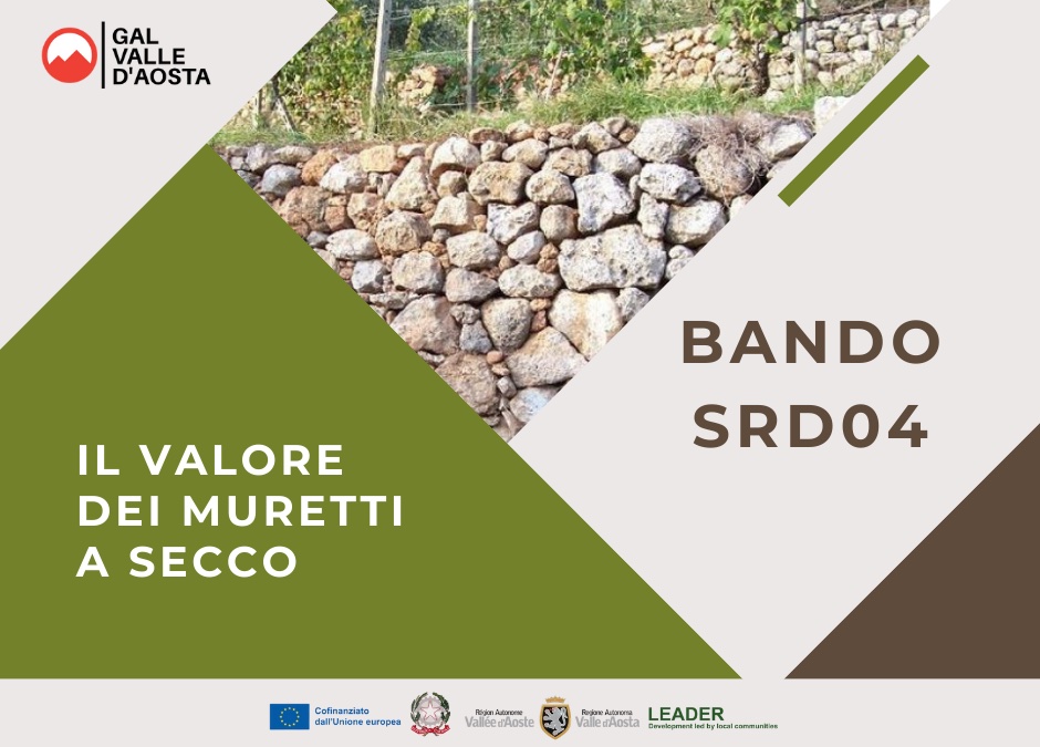 Gal Valle d’Aosta: primo bando sui muretti a secco