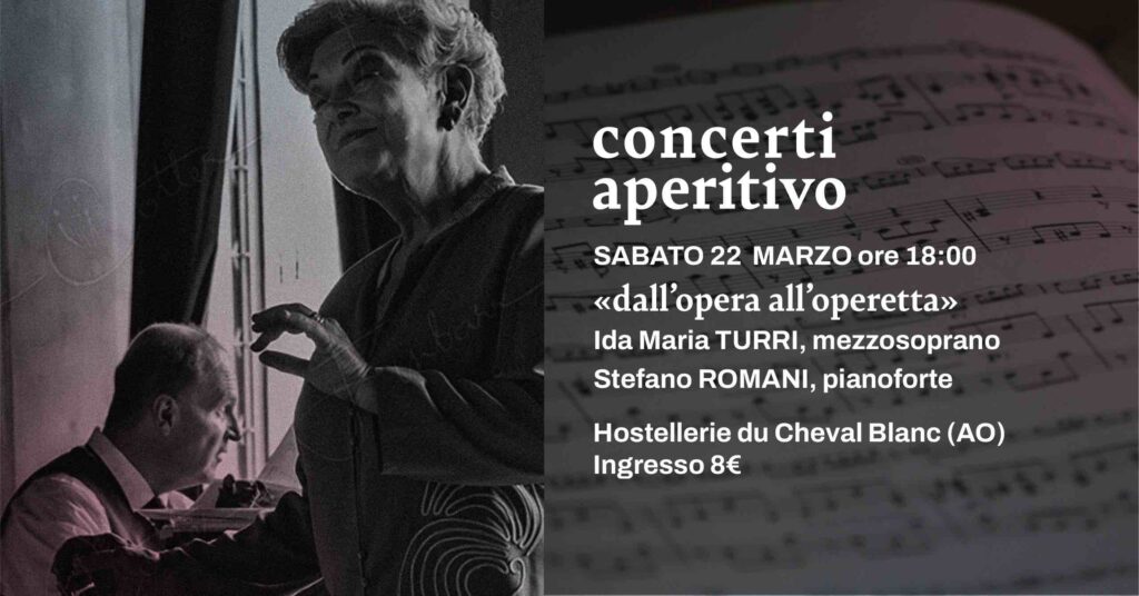 Locandina Concerti aperitivo Ida Maria Turri e Stefano Romani