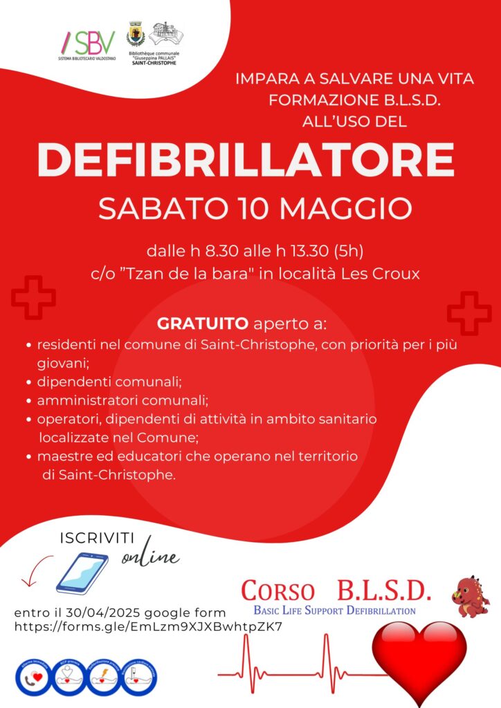 Locandina Corso Blsd Defibrillatore