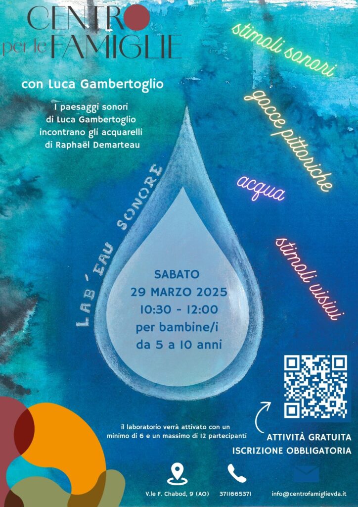 Locandina Lab'eau sonore con Luca Gambertoglio