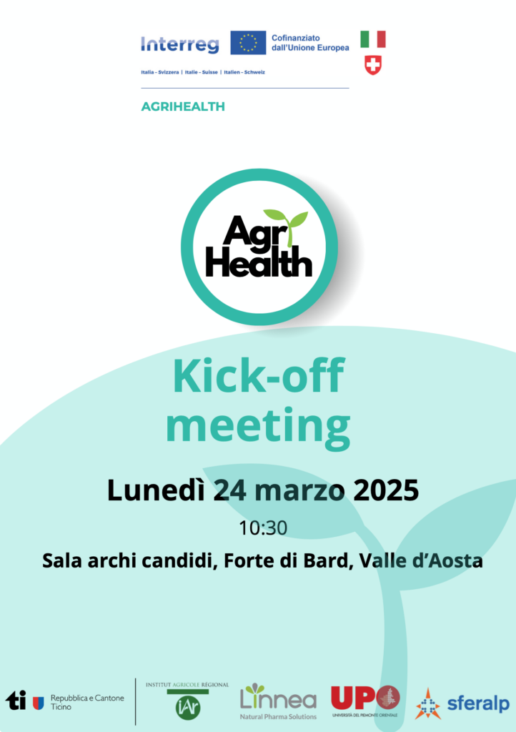 Locandina di presentazione del progetto Agrihealth