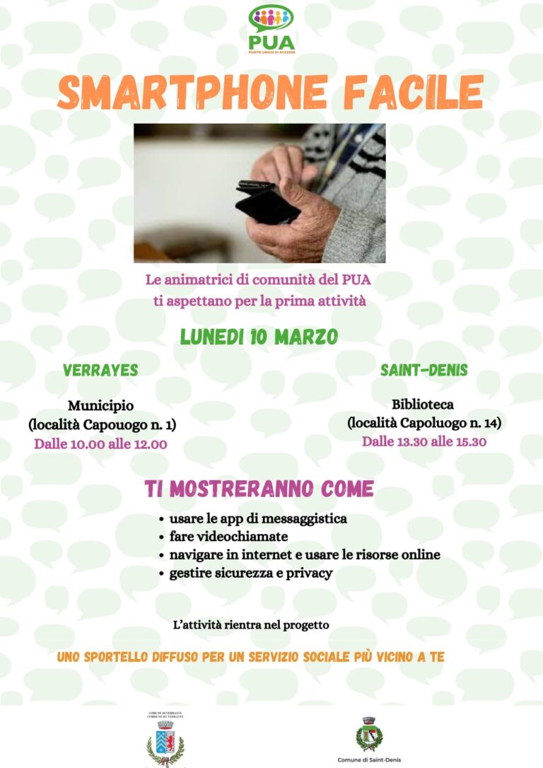 Smartphone facile: un'attività per imparare a usare le nuove tecnologie