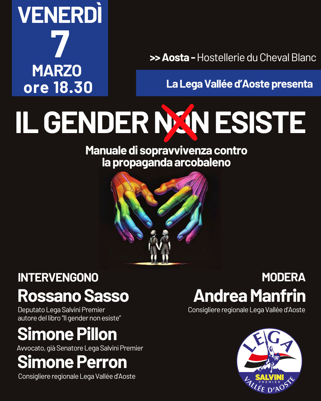 Il gender (non) esiste: Sasso e Pillon ad Aosta