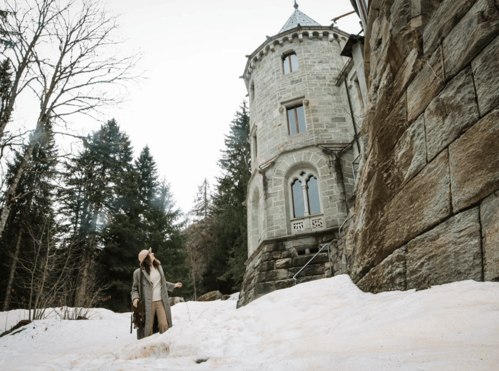 Charlotte al Castel Savoia di Gressoney-Saint-Jean