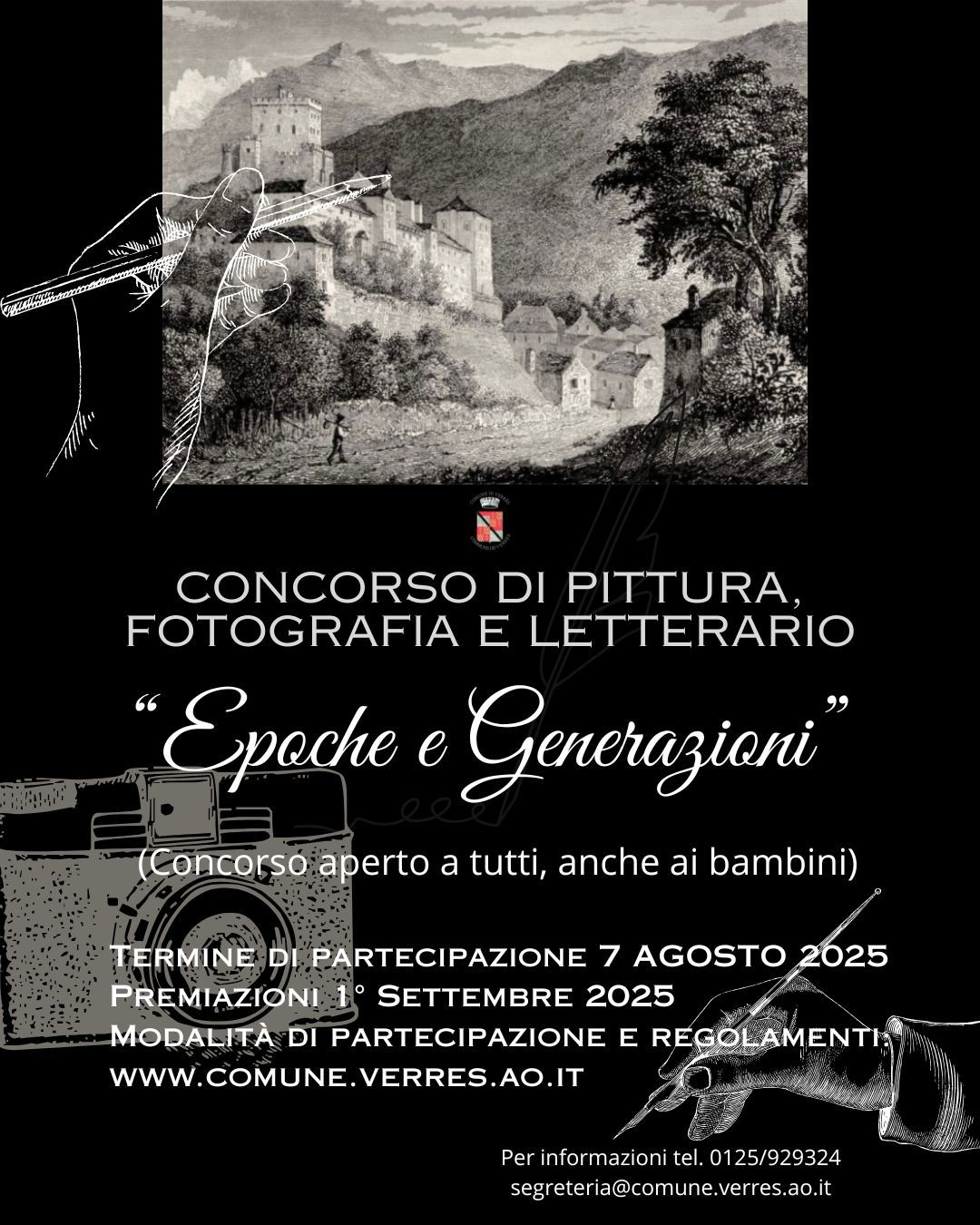 Epoche e Generazioni: a Verrès i concorsi di pittura, fotografia e scrittura per valorizzare la creatività