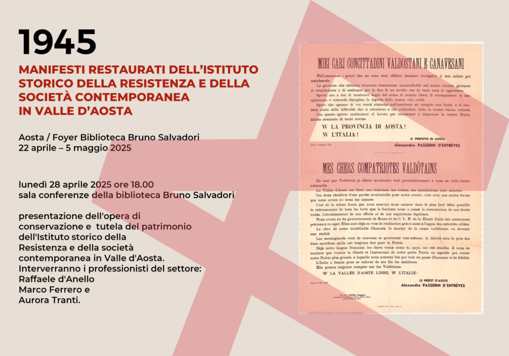 Manifesti restaurati istituto storico della resistenza vda