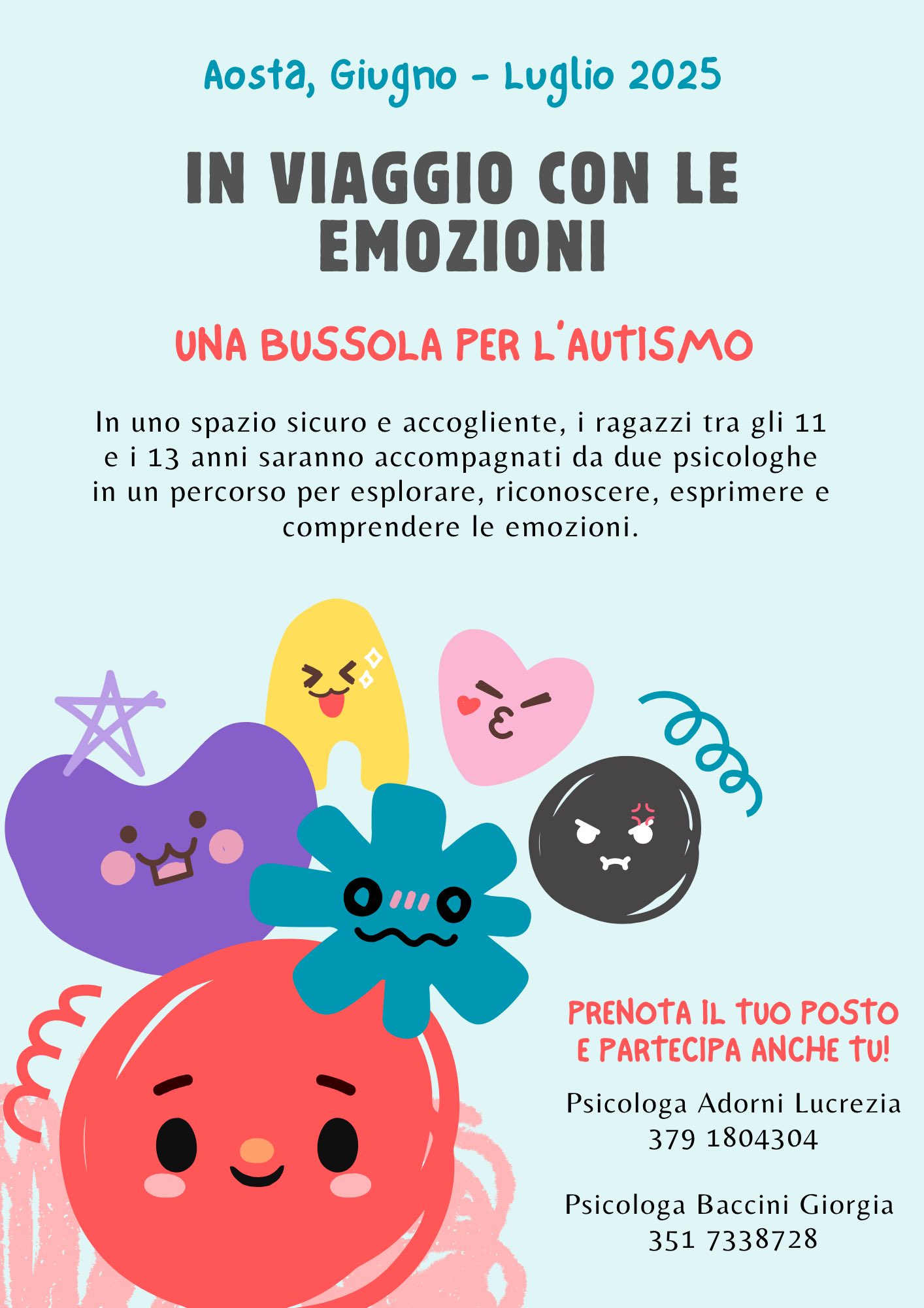 In viaggio con le emozioni: un progetto estivo per ragazzi con autismo