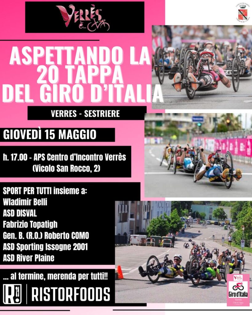 Locandina aspettando la 20ª tappa del Giro d'Italia