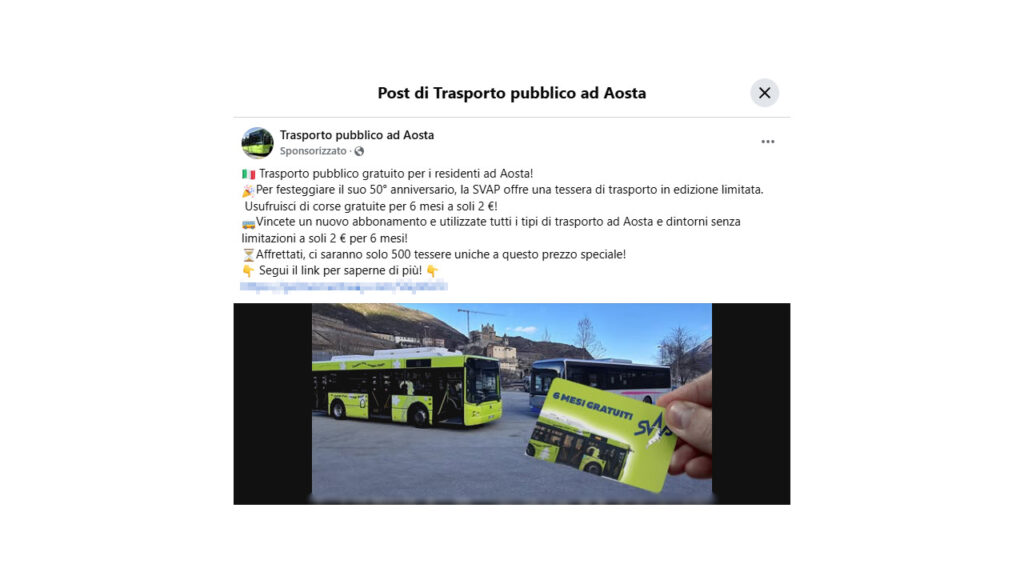 La truffa comparsa sui social