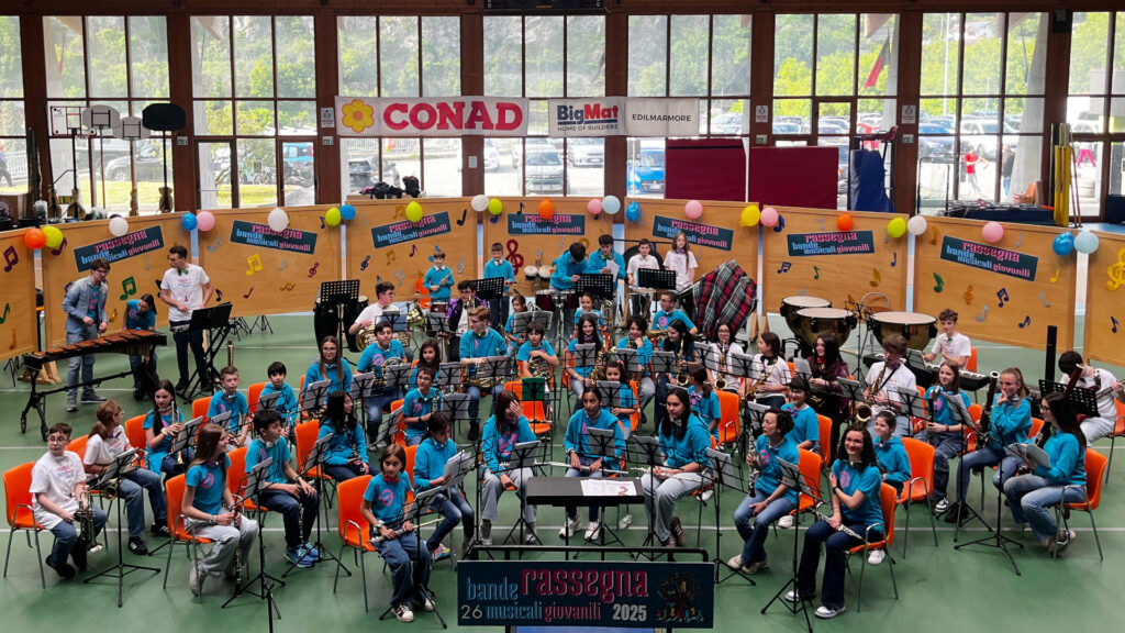 La Banda giovanile di Châtillon insieme alla Banda giovanile di Mede (Pavia)