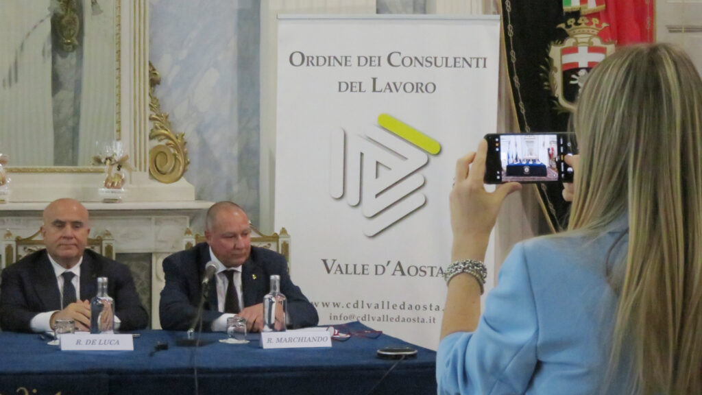 Rosario De Luca e Renato Marchiando, rispettivamente presidenti dell'Ordine nazionale e regionale dei Consulenti del lavoro