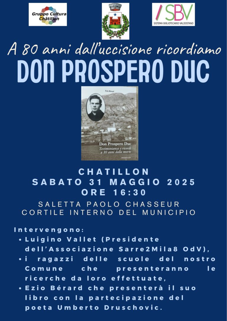 Châtillon ricorda Don Prospero Duc a 80 anni dalla sua uccisione