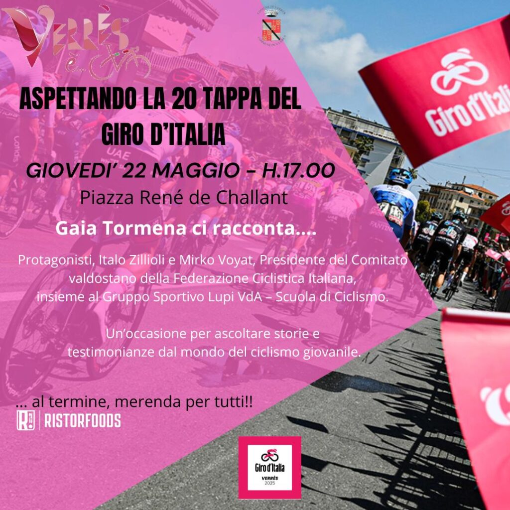 Locandina aspettando la 20ª tappa del Giro d’Italia 2025