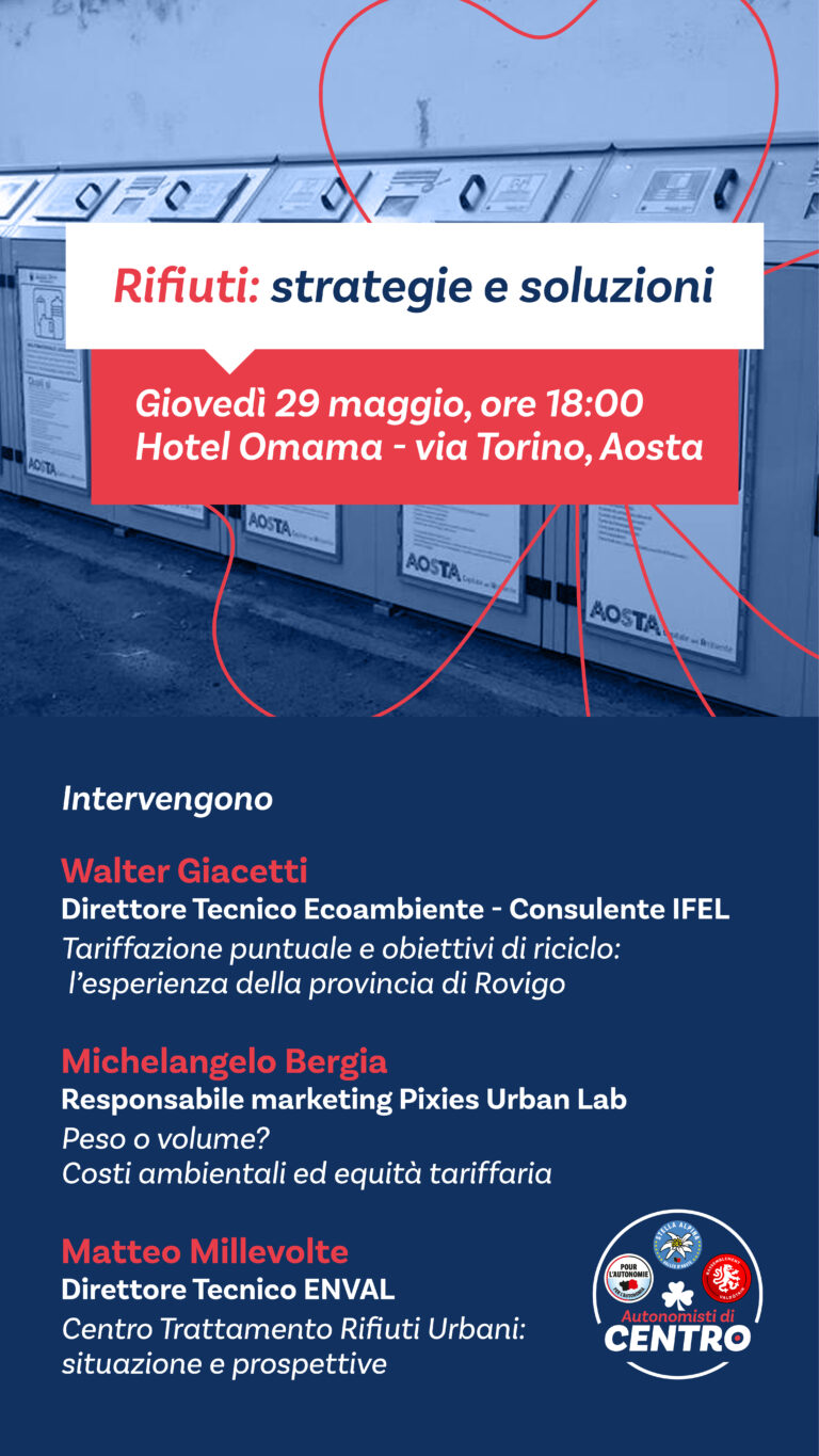 Autonomisti di Centro: un incontro sul futuro del ciclo dei rifiuti